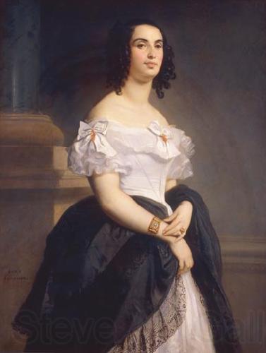 unknow artist Portrait of Adele Hugo (1803-1868) Spain oil painting art